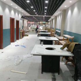 咸陽(yáng)涇陽(yáng)火鍋店卡座沙發(fā)火鍋?zhàn)腊惭b完成